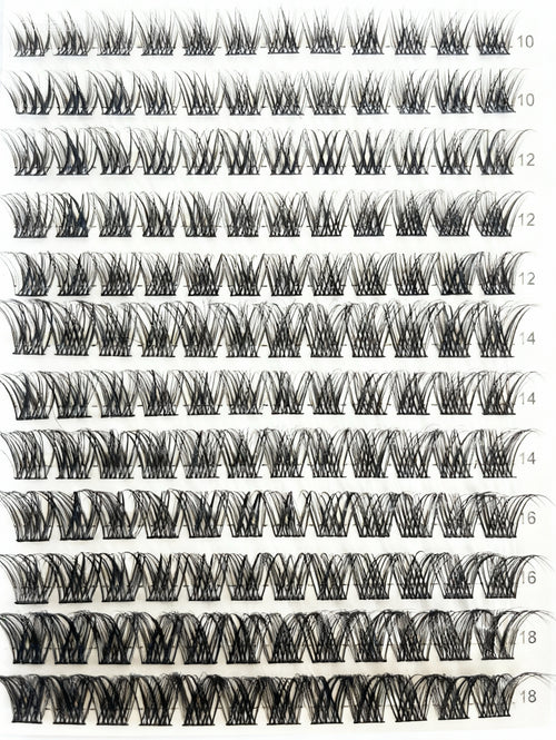 light wispy defined eyelash clusters