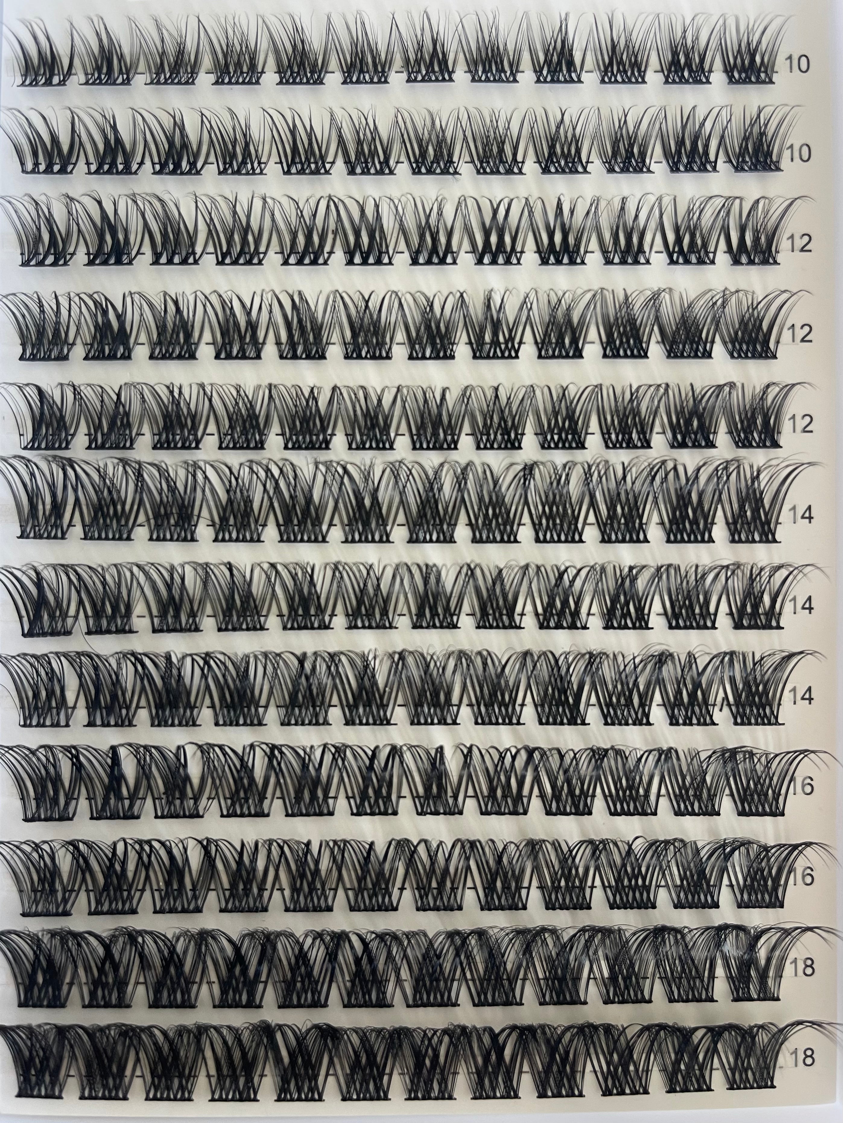 medium wispy eyelash clusters