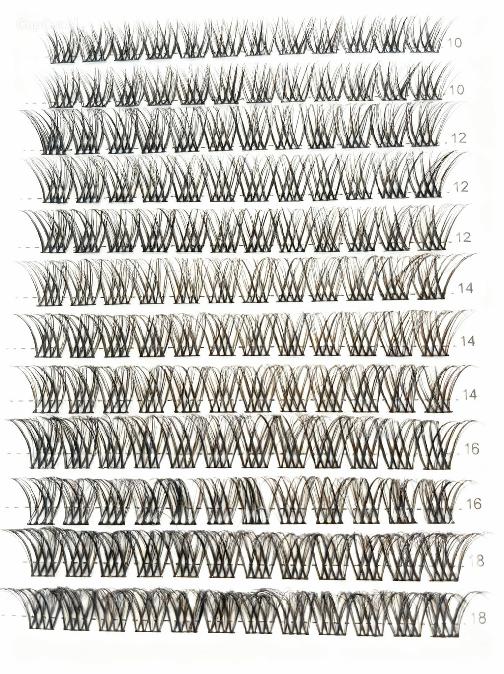 box of eyelashes light and airy clusters