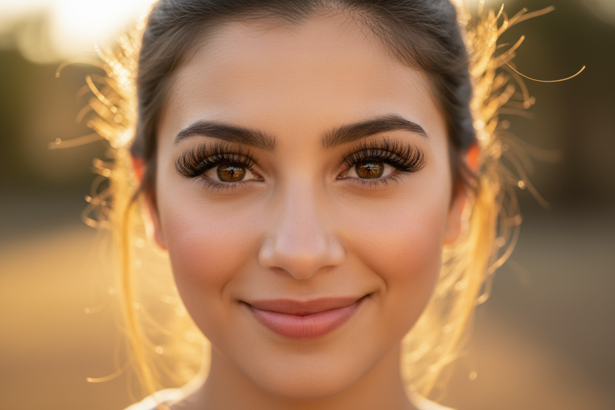 medium fluffy eyelash extensions